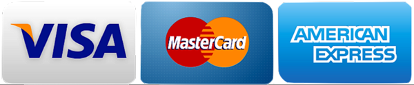 We accept Visa, MasterCard and American Express